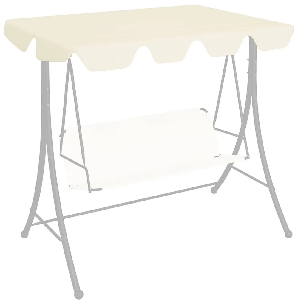 Toldo suplente baloiço jardim 188/168x145/110cm creme
