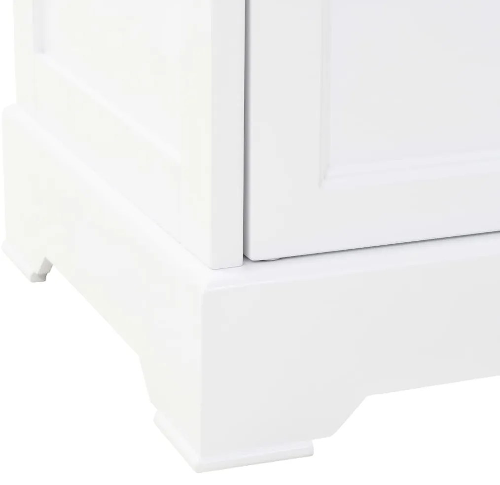 Aparador c/ 4 portas em MDF + madeira de pinho 80x40x180 cm