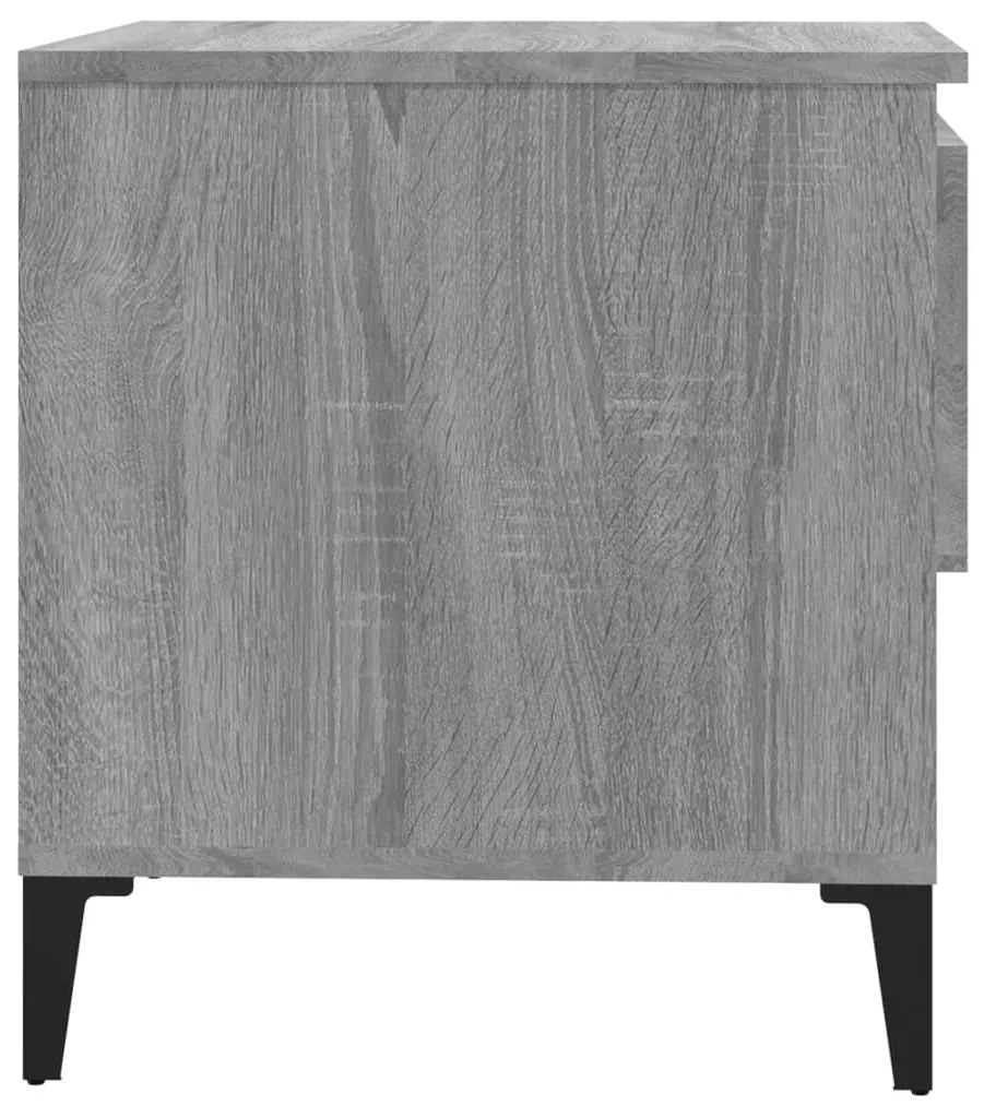 Mesas de apoio 2 pcs 50x46x50 cm deriv. madeira cinzento sonoma