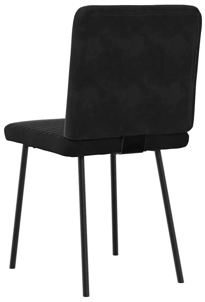 Cadeiras de jantar 2 pcs veludo preto