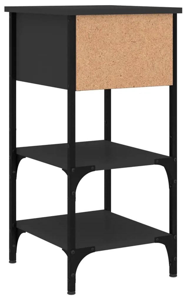 Mesa cabeceira 34x36x70 cm derivados de madeira preto