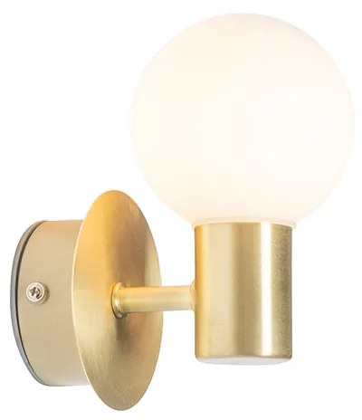 Candeeiro de parede moderno dourado IP44 - Cederic Up Moderno