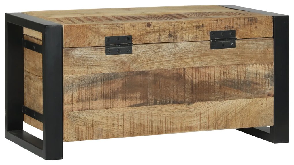 Caixotes de Armazenamento 60x30x30cm Madeira de Mangueira Maciça e Met