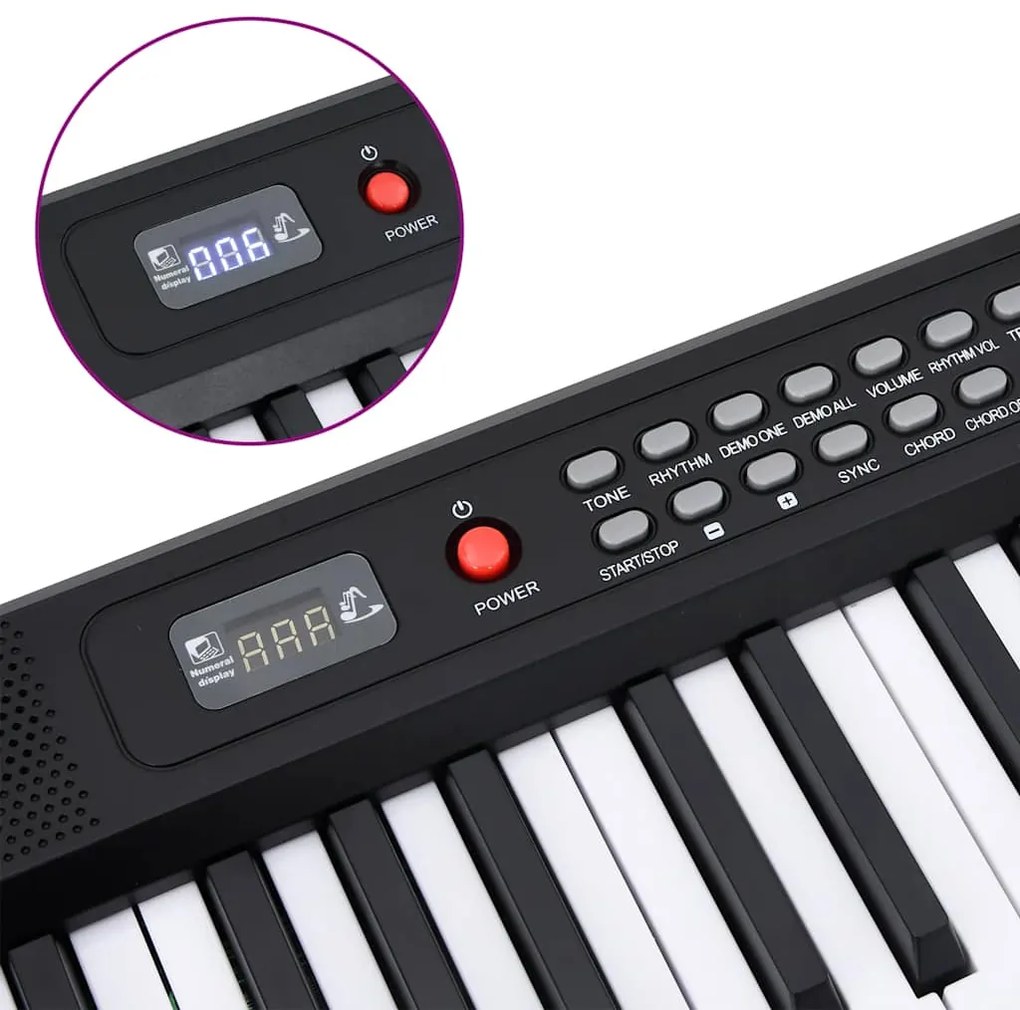 88 teclas Piano teclado elétrico com suporte de música dobrável