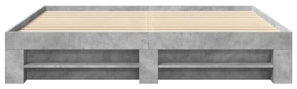 Estrutura cama s/ colchão 180x200cm cinza cimento
