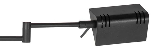 Candeeiro de pé design preto com LED e dimmer tátil - Notia Moderno