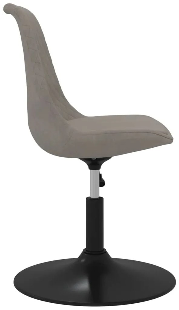Cadeiras de jantar giratórias 4 pcs veludo cinzento-claro