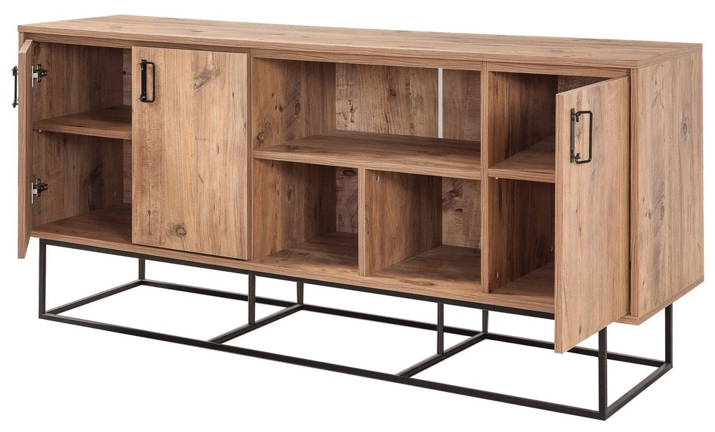 Console Quantum – Atlantic Pine Black – 180x80x40 cm