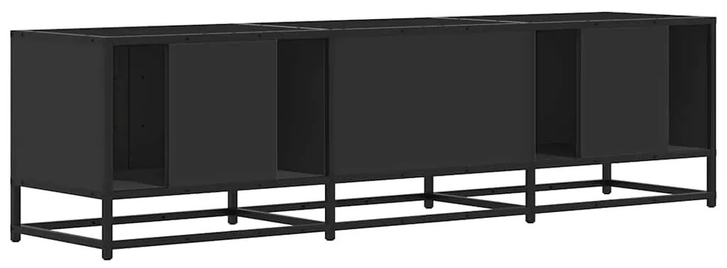 Móvel para TV 160x35x41 cm derivados de madeira/metal preto