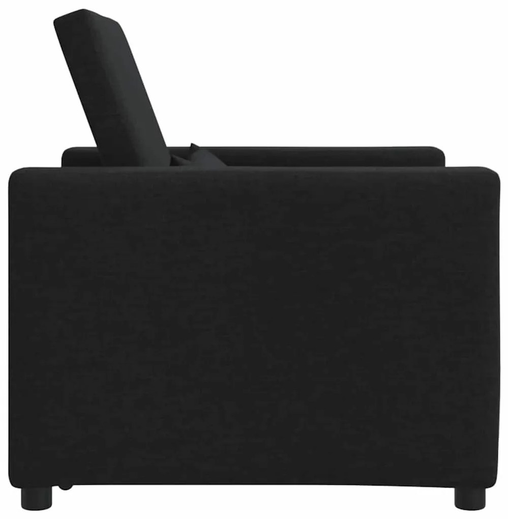 Sofá-Cama Convertible 3 em 1 Preto