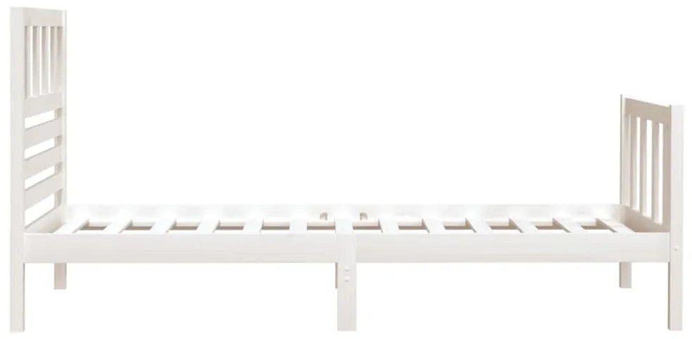 Estrutura cama pequena solteiro 75x190 cm madeira maciça branco