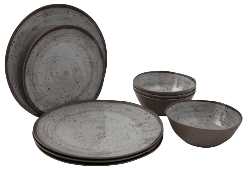 441567 Bo-Camp 12 pcs louça de mesa Halo melamina cor bege