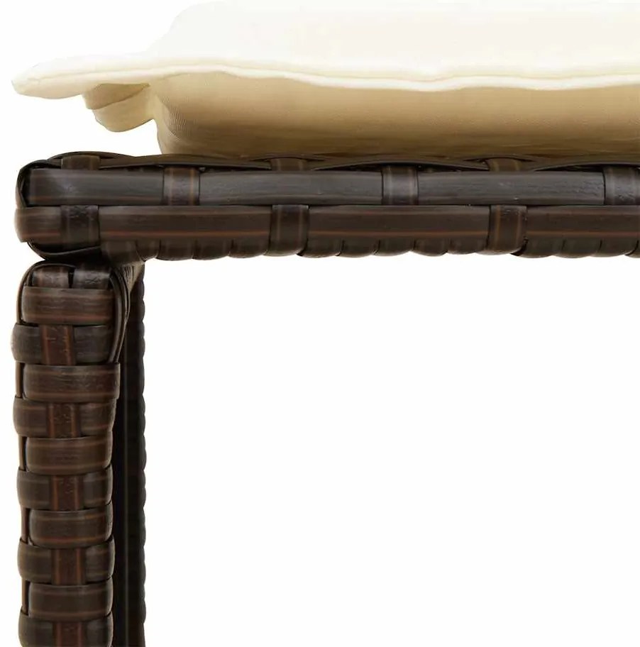 5 pcs conjunto sofás de jardim c/ almofadões empilhável vime PE