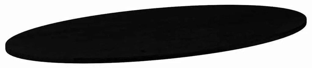 Tampo de mesa 120x60x2 cm carvalho maciça oval castanho-escuro