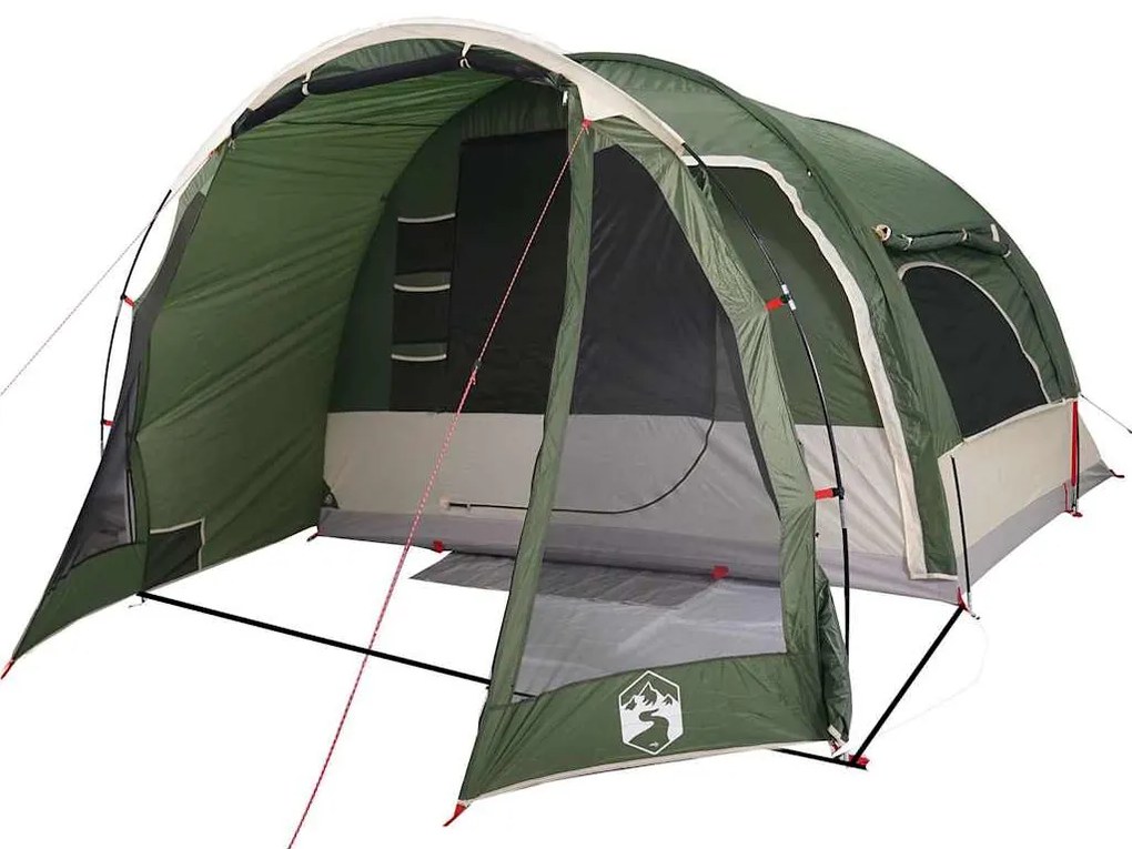 Tenda familiar para 6 pessoas impermeável verde