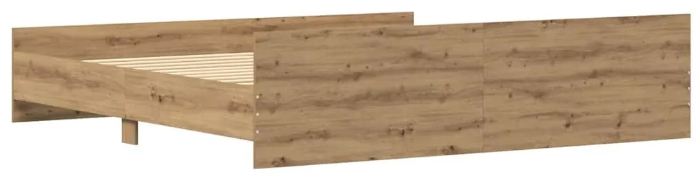 Cama vidaXL Artisan Carvalho 200x200 cm Madeira Ingenierada