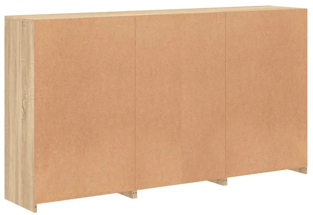 Aparador com luzes LED 181,5x37x100 cm carvalho sonoma