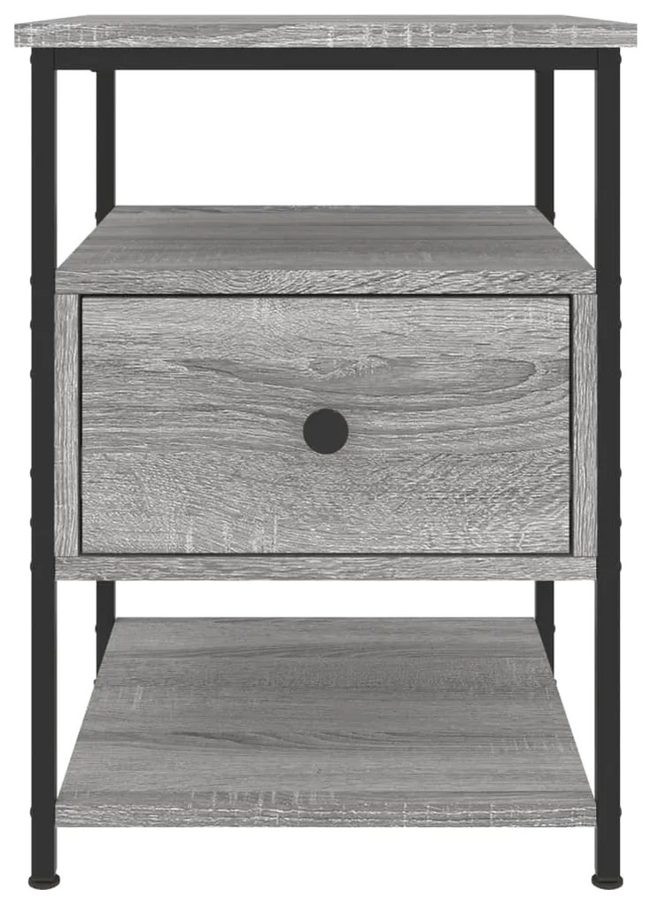 Mesa de cabeceira 40x42x56 cm derivados madeira cinzento sonoma