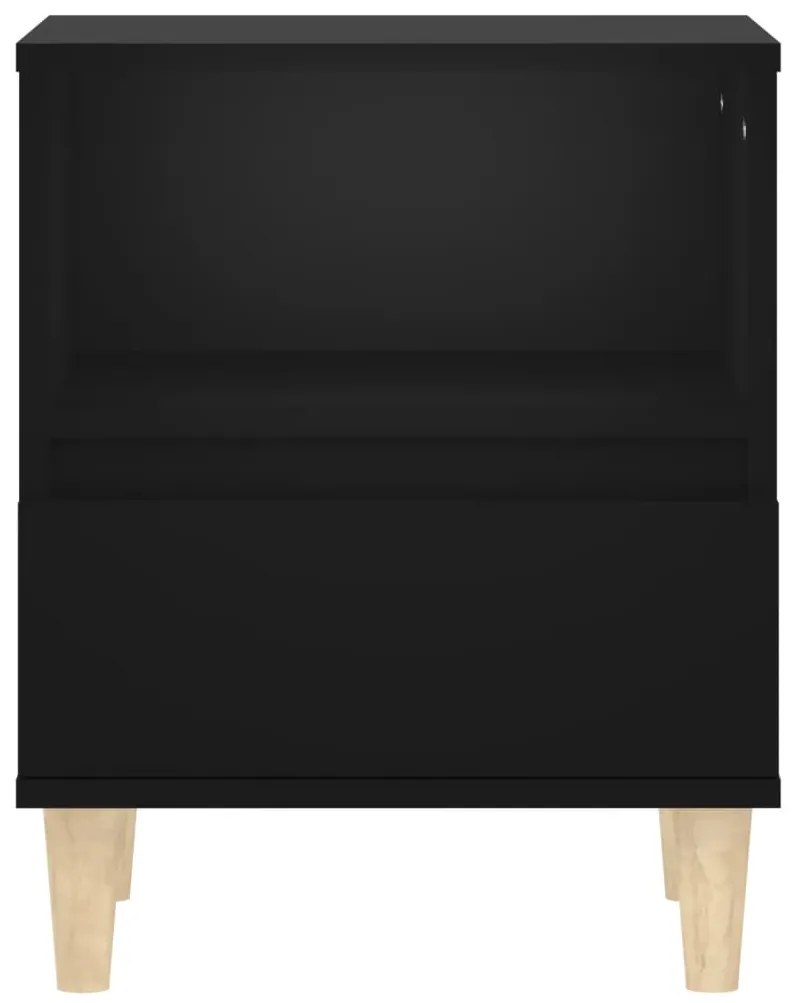 Mesa de cabeceira 40x35x50 cm preto