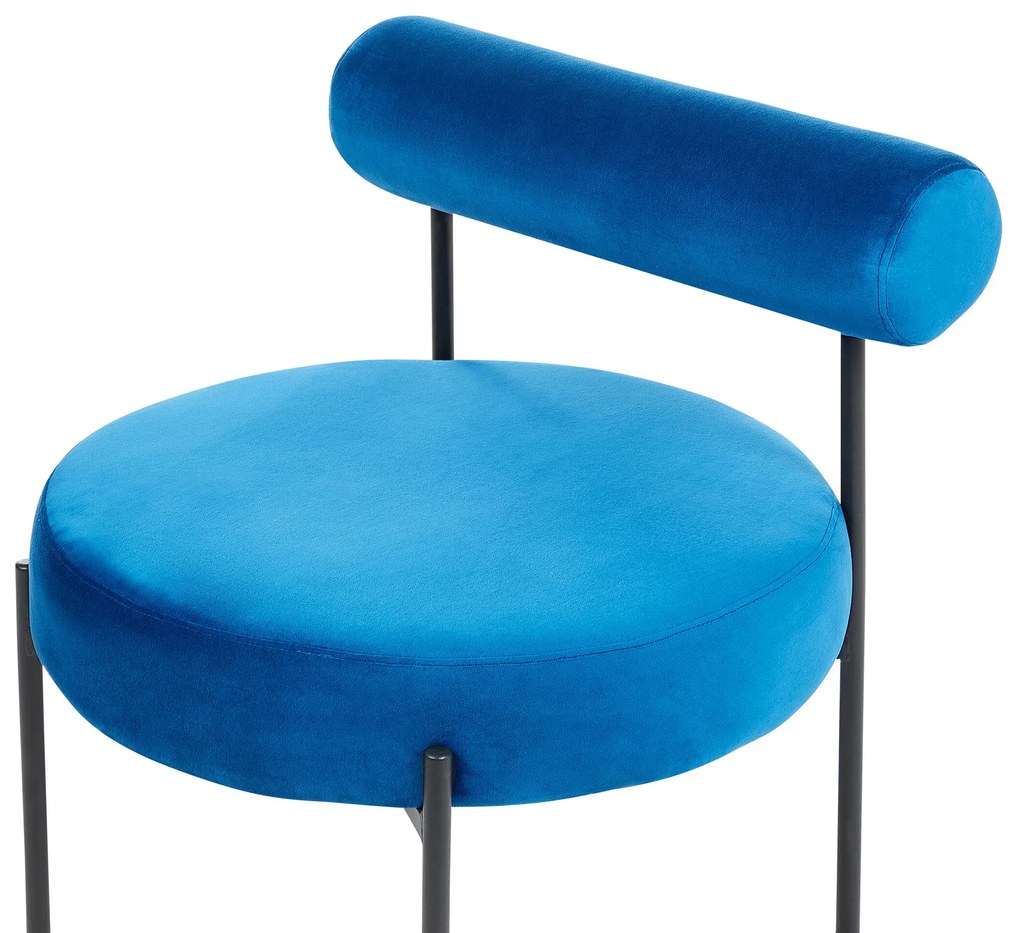 Poltrona em veludo azul marinho ALPHA Beliani