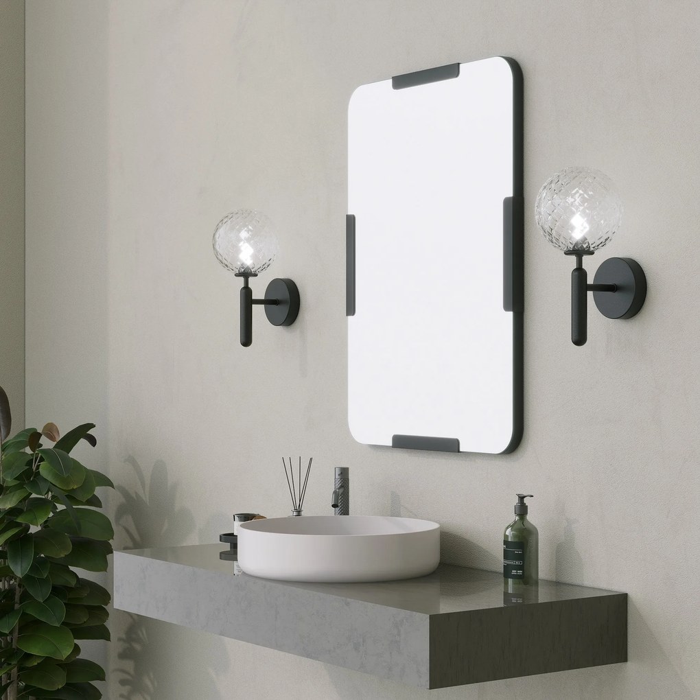 Espelho Decorativo Code – Preto – 50x70 cm