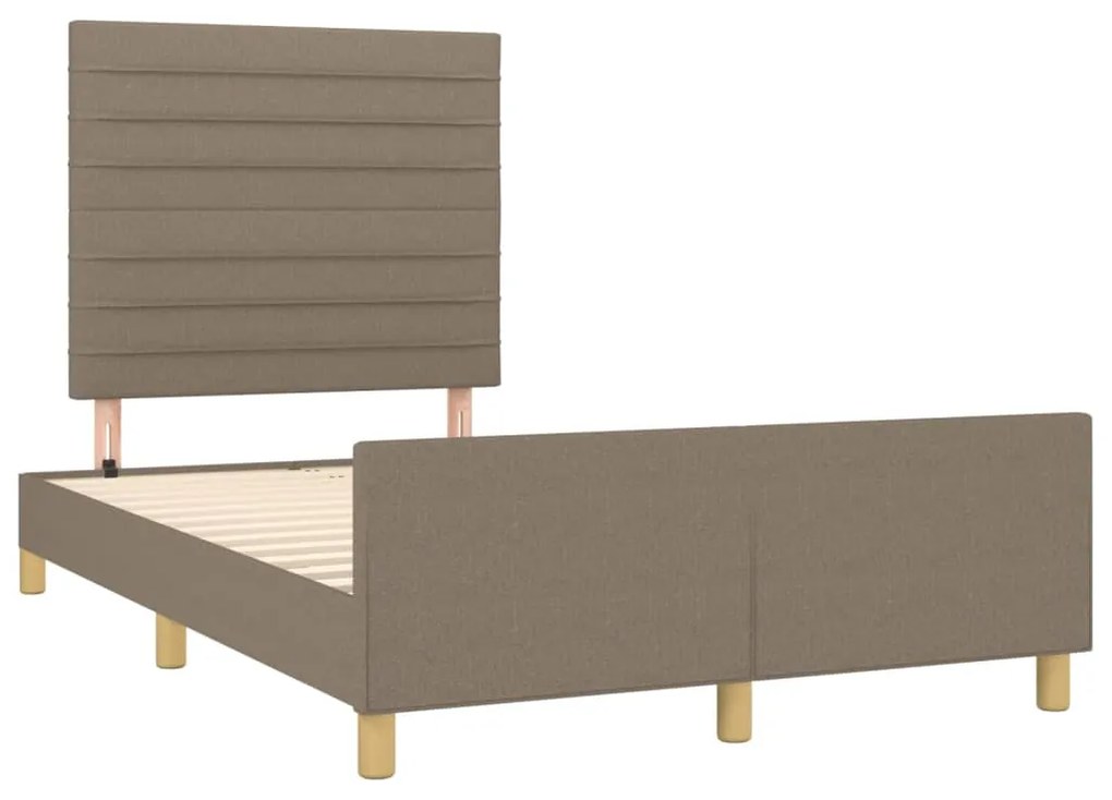 Estrutura cama sem colchão 120x200 cm tecido cinza-acastanhado