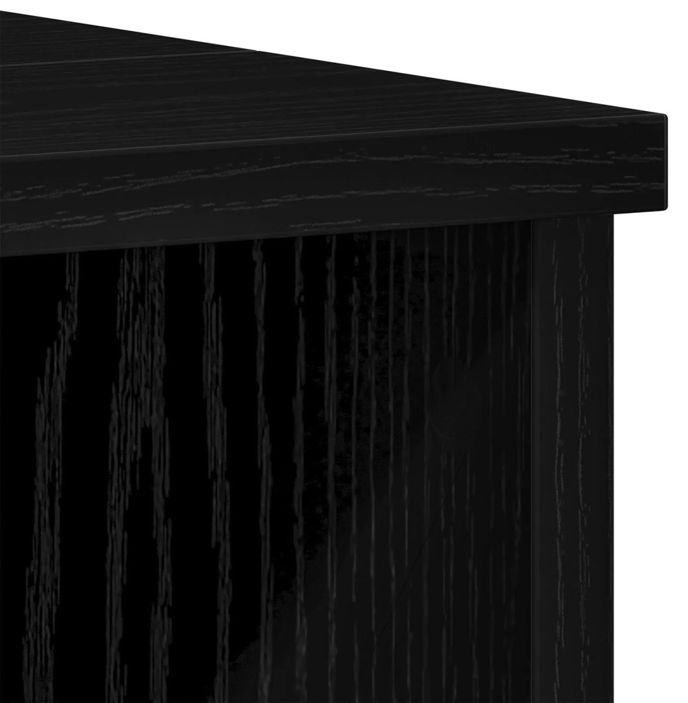 Armário de Banheiro vidaXL Preto Carvalho 60x32x54 cm Madeira Engenhar