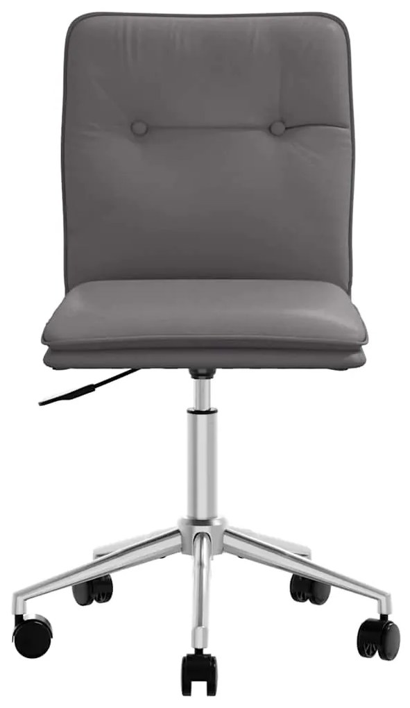 Cadeira de jantar couro artificial cinzento