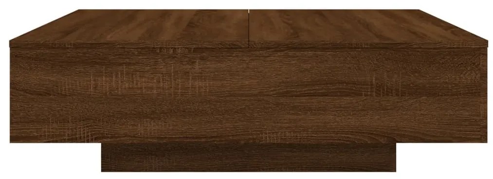 Mesa centro 100x100x31 cm derivados madeira carvalho castanho