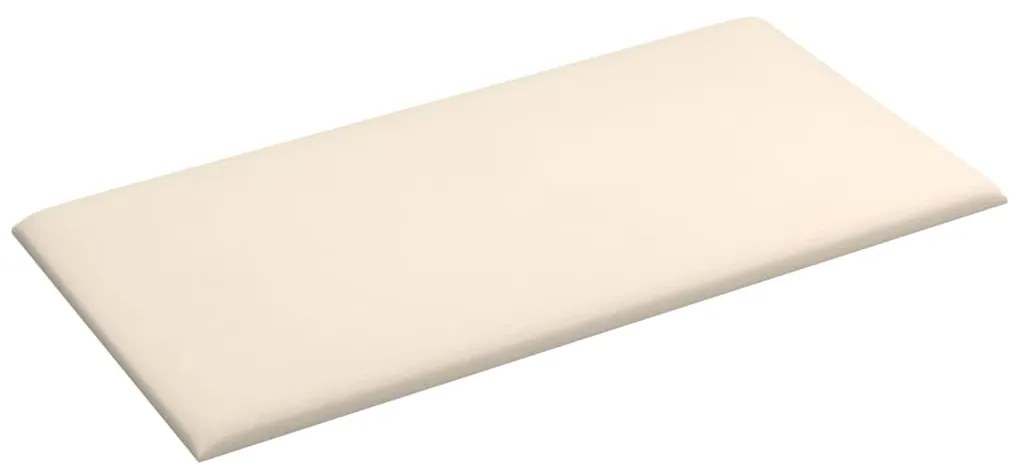 Painel de parede 12 pcs 30x15 cm veludo 0,54 m² cor creme