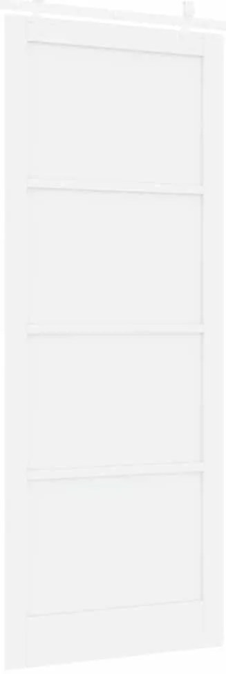 Porta Deslizante vidaXL com Conjunto de Ferragens Branca 93x232 cm Mad