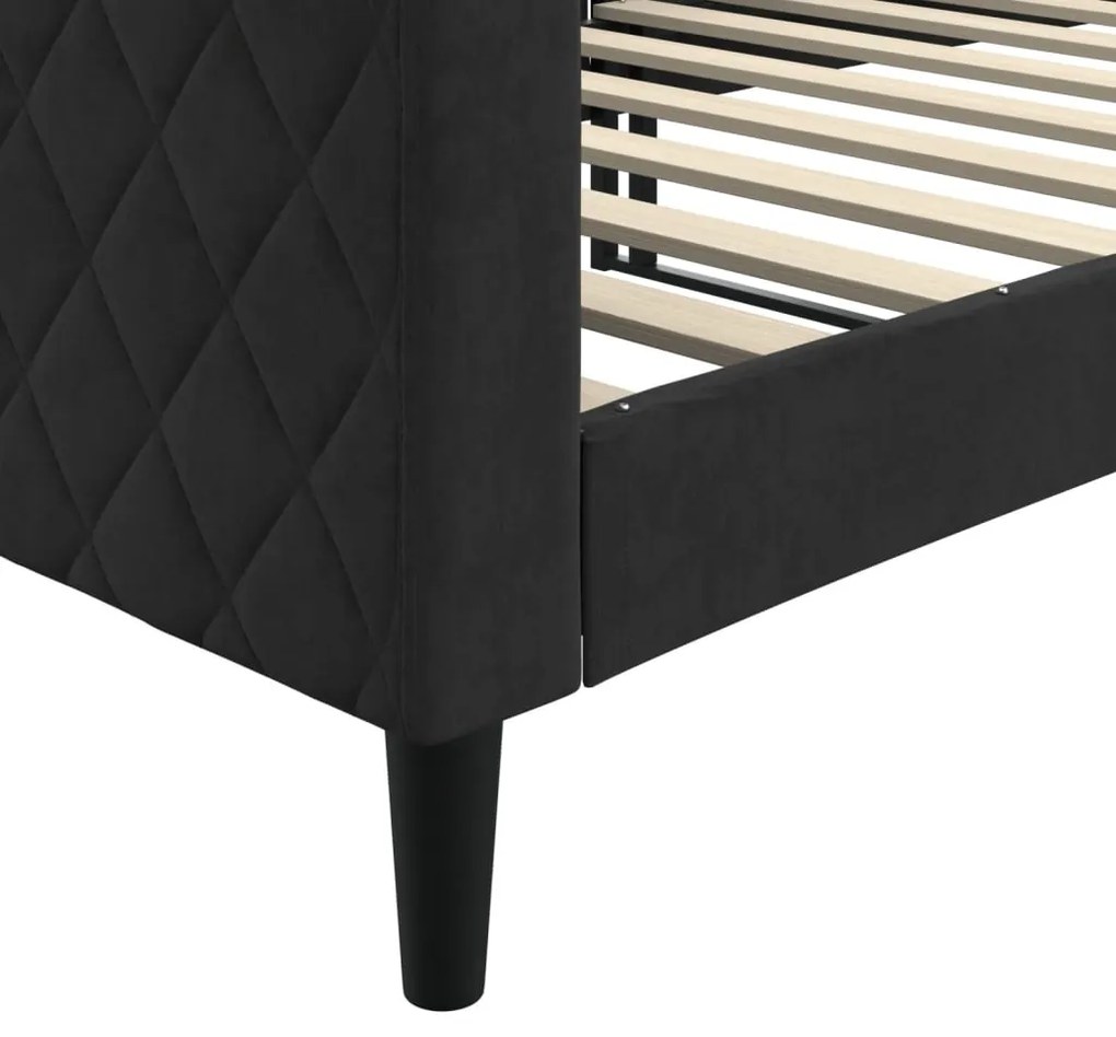 Sofá-cama 90x200 cm veludo preto