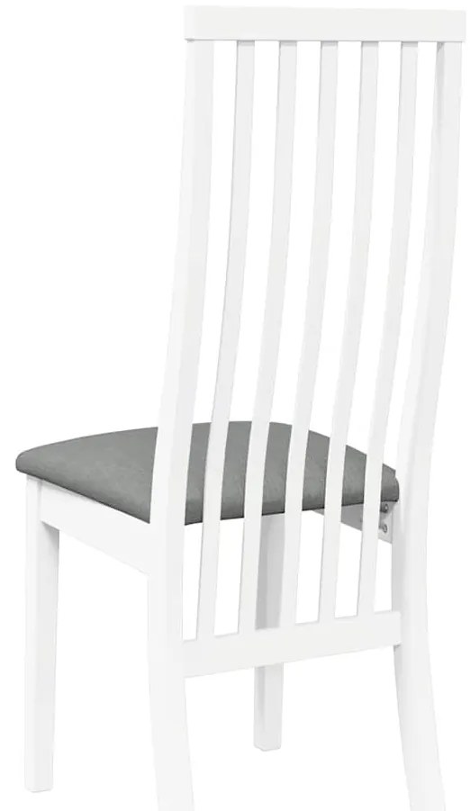 Cadeiras de jantar com almofadões 2 pcs madeira maciça branco