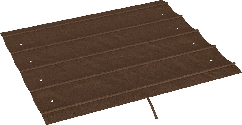 Outsunny Telhado de Reposição Retrátil 3x2,5 m para Estrutura de 3x2 m Tecido Apenas para Pérgola Jardim com 8 Orifícios Castanho | Aosom Portugal