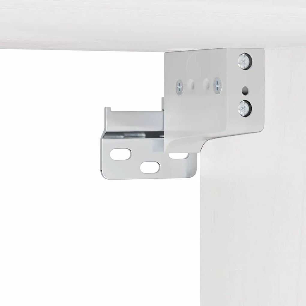 Mesa de Cabeceira Montada na Parede Branco 39 x 34 x 16.5 cm
