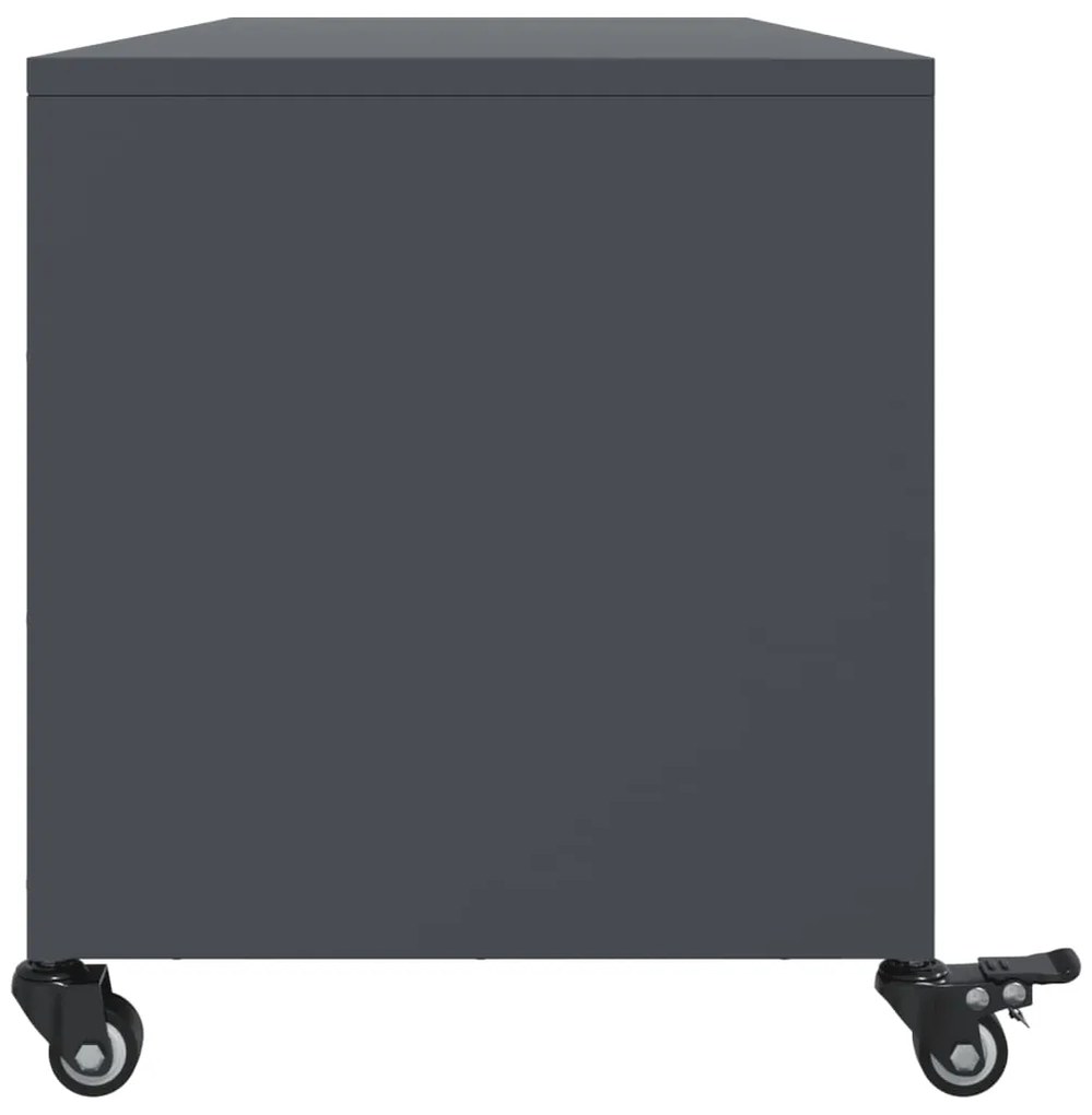 Móvel de TV 100,5x39x43,5 cm aço antracite