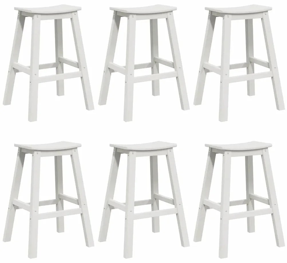 Bancos de Bar vidaXL 9 pcs Branco HDPE