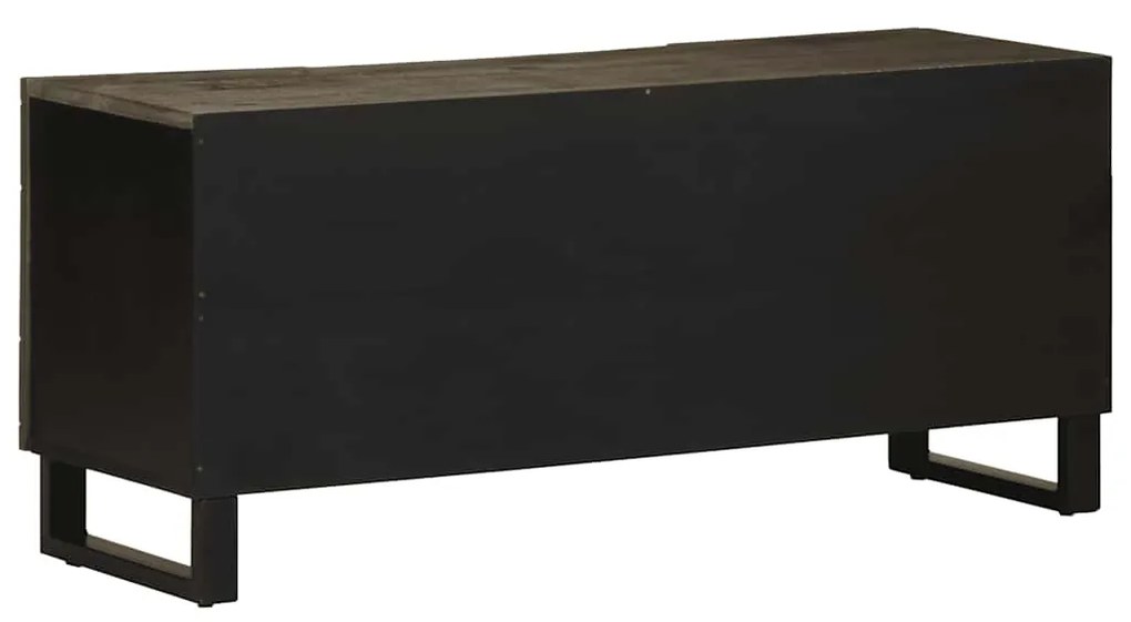 Móvel de TV 105x33x46 cm madeira de mangueira maciça preto