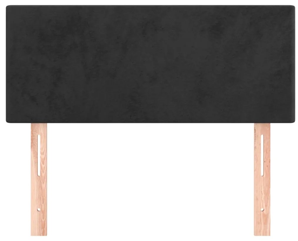Cabeceira de cama veludo 100x5x78/88 cm preto
