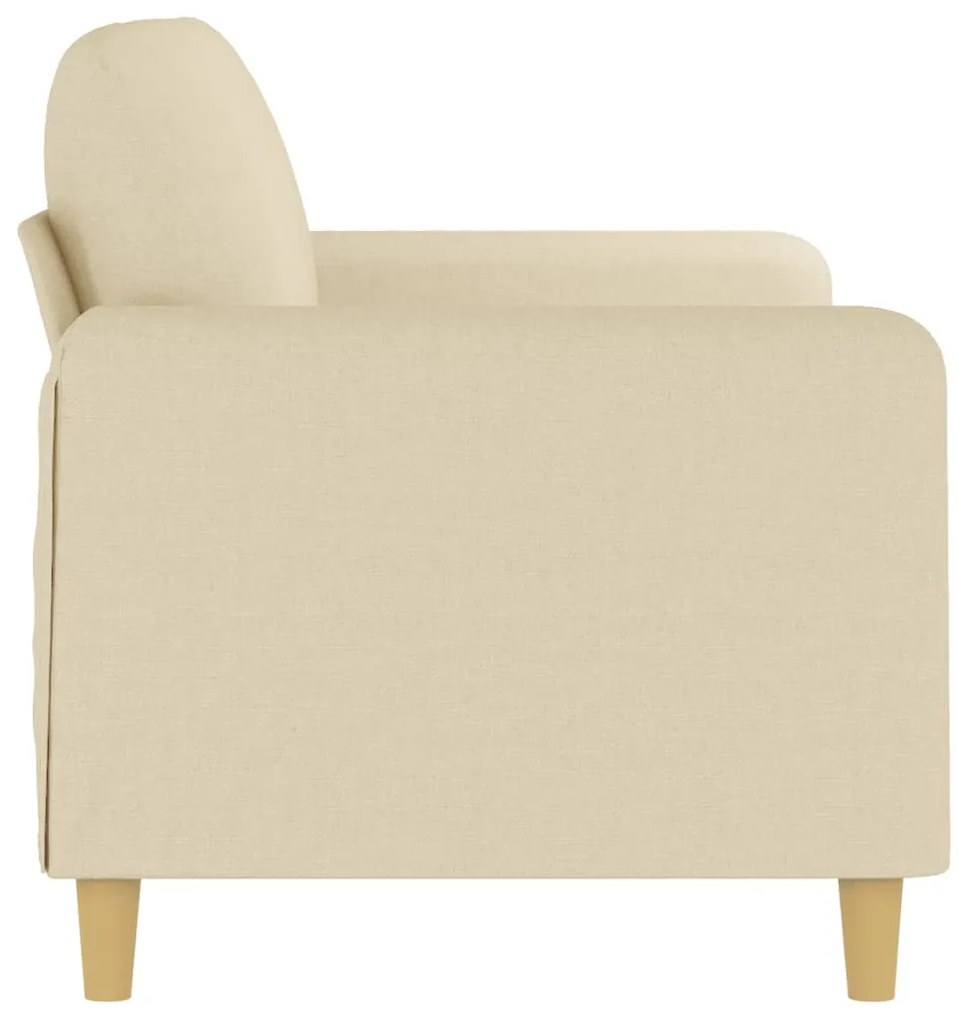 Sofá de 2 lugares tecido 140 cm cor creme