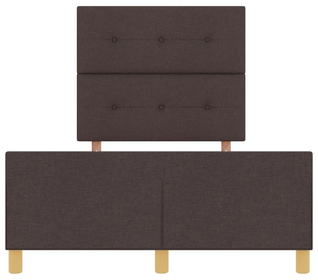 Cama de tecido marrom escuro vidaXL 120x190 cm