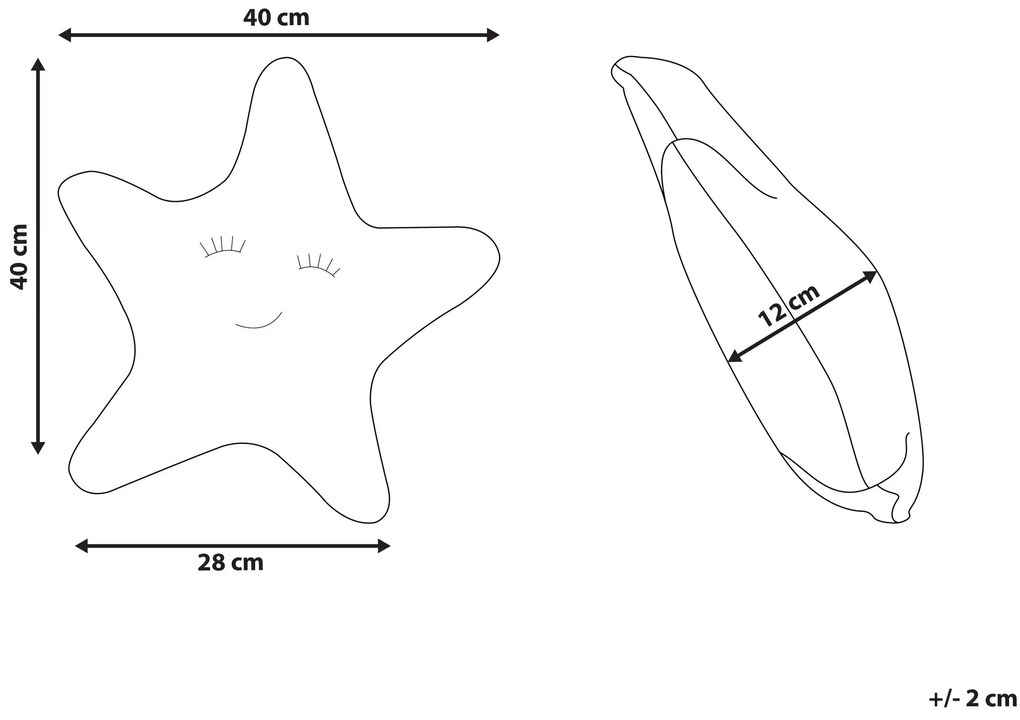 Almofada decorativa em forma de estrela azul 40 x 40 cm BHOPAL Beliani