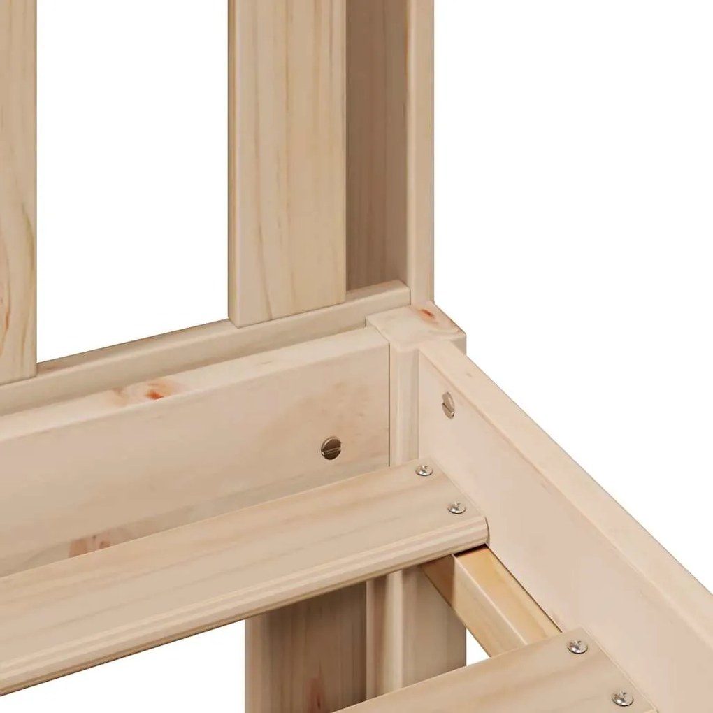 Cama com estante sem colchão 140x190 cm pinho maciço