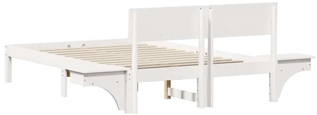 Estrutura de cama com mesas de cabeceira Branco 120 x 200 cm