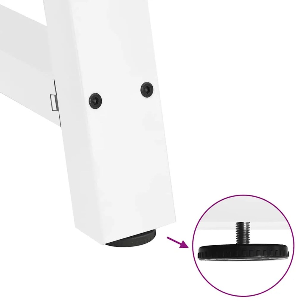 Pés para mesa de jantar em formato A, 2 peças, branco, 80x (72-73) cm,