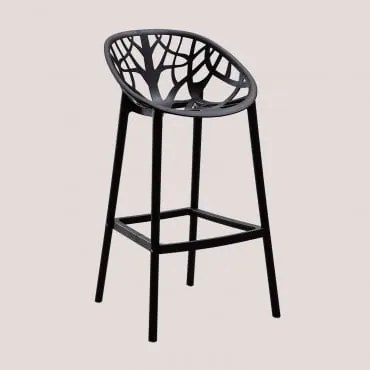 Pacote Com 4 Bancos Altos De Polipropileno Ores Preto & ↑75 Cm - Sklum