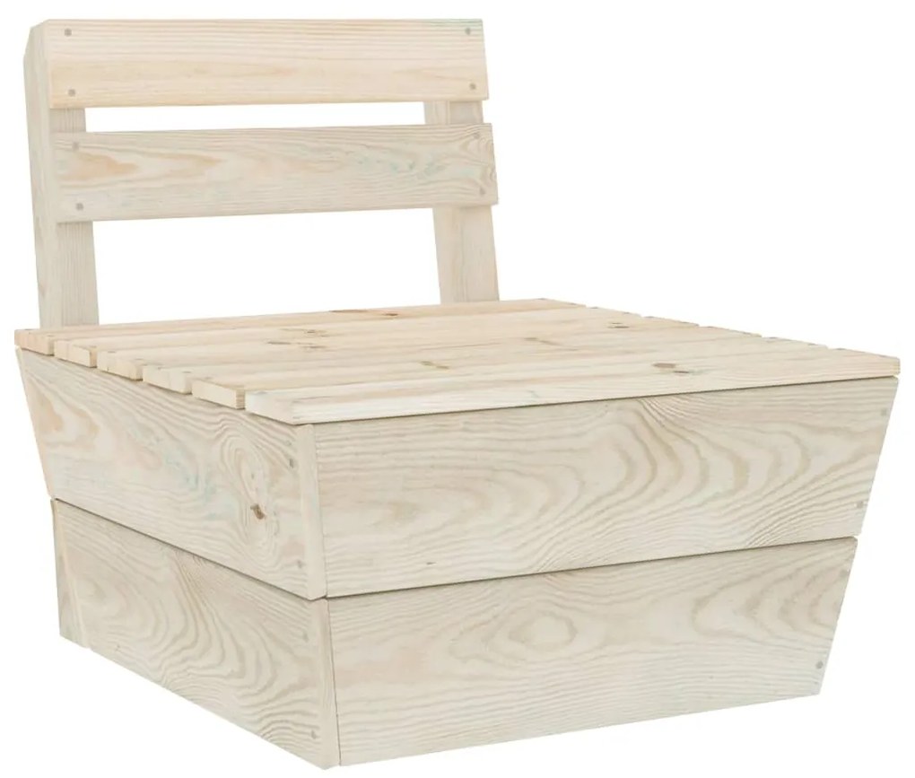 2 pcs conjunto lounge de jardim madeira de abeto impregnada
