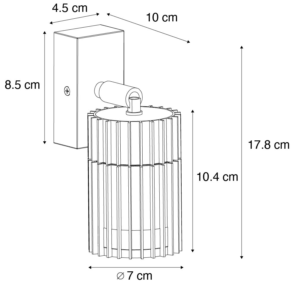 Projetores de teto exterior design preto IP44 - Boris