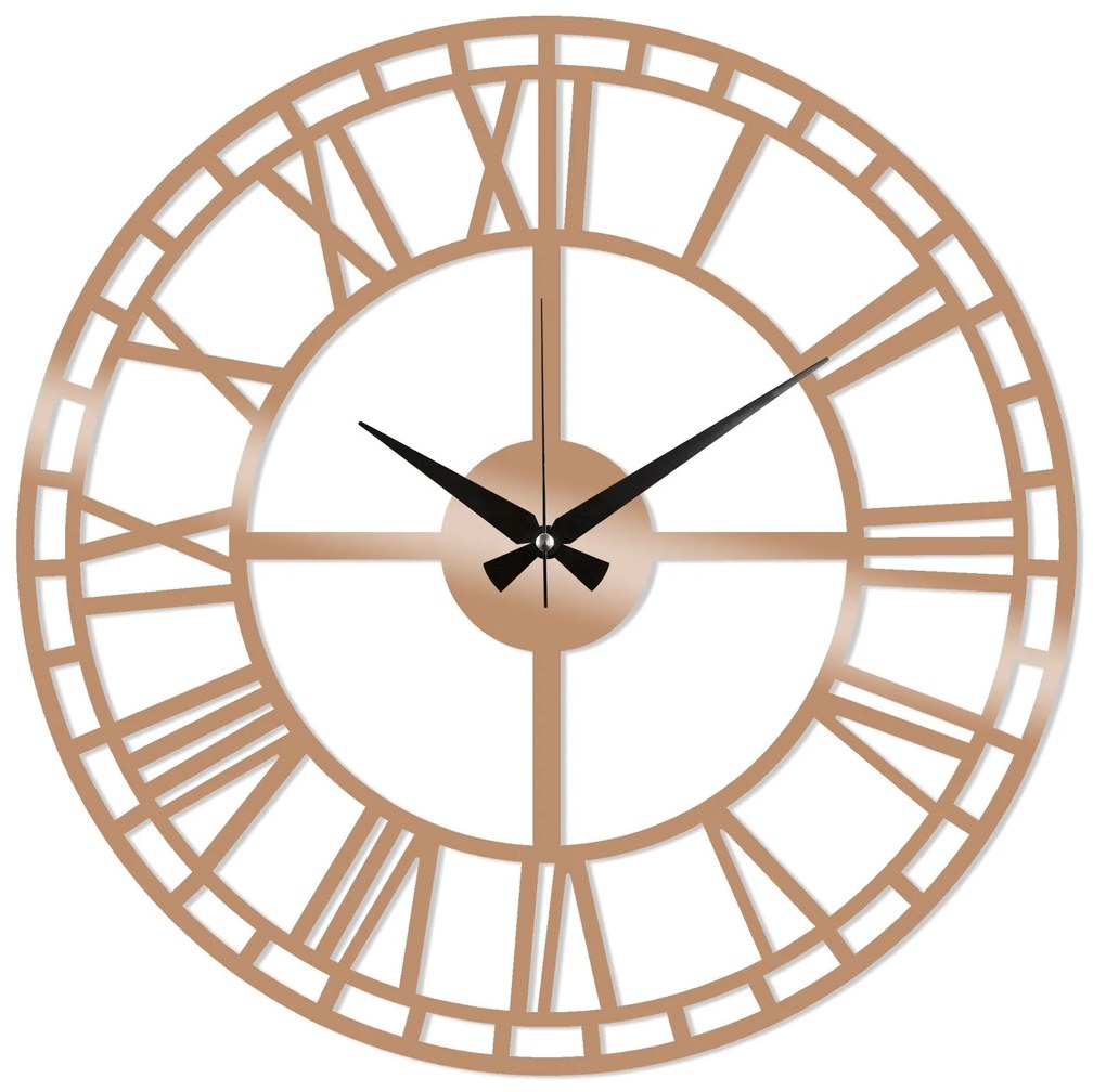 Relógio Decorativo de Metal Watch-002 – Cobre – 48 x 48 cm