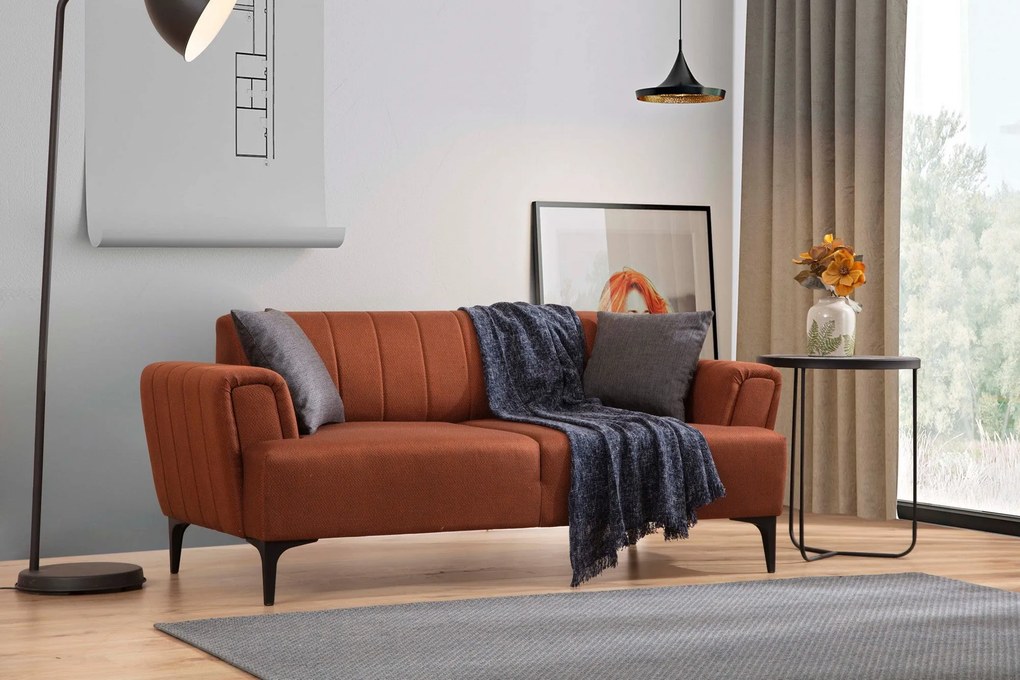 Sofá de 2 Lugares Hamlet – Vermelho Telha – 180x95x77 cm